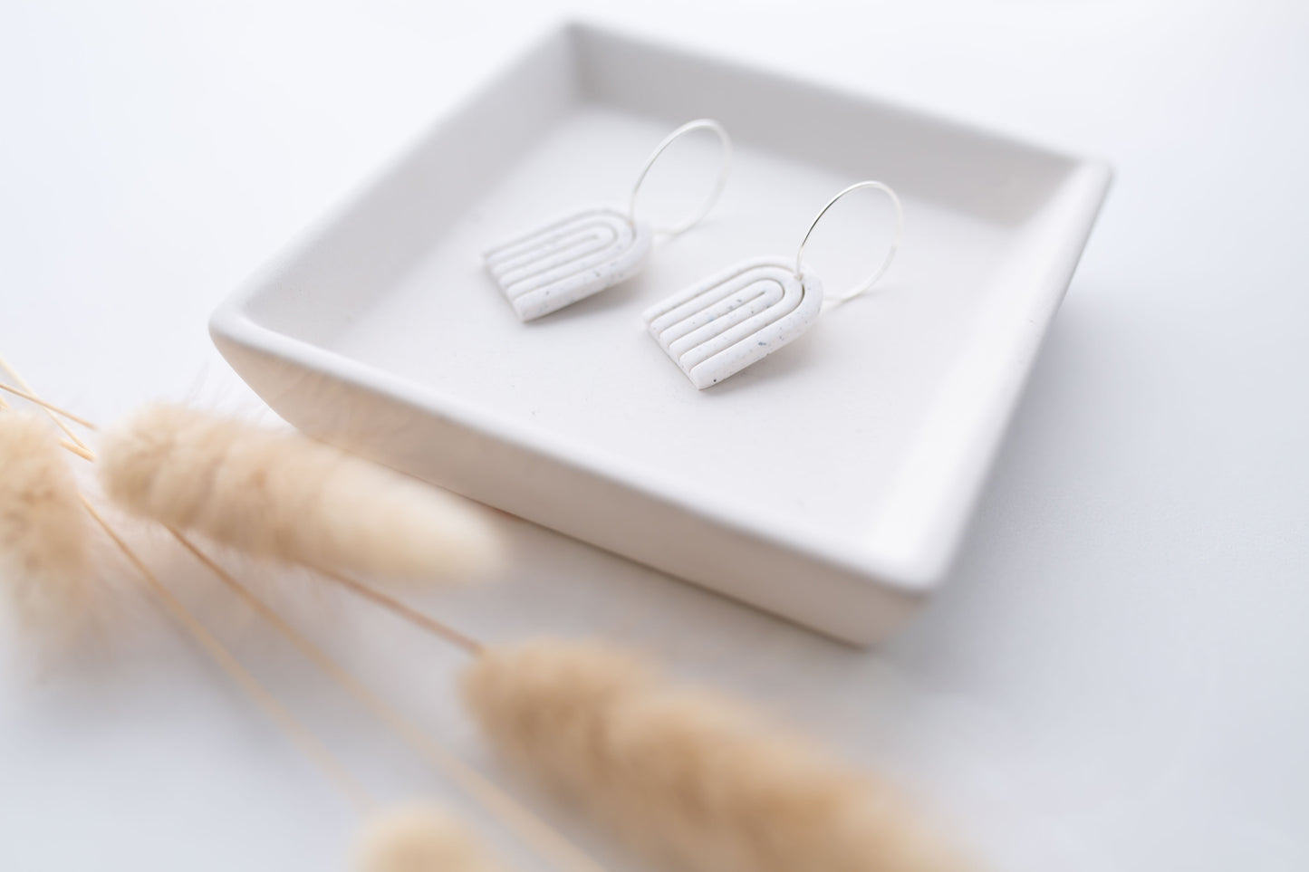 Clay earring | granite mini arches | neutral collection