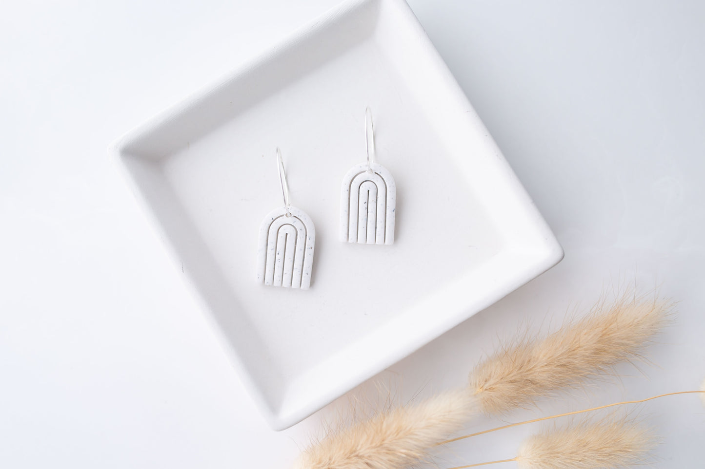 Clay earring | granite mini arches | neutral collection