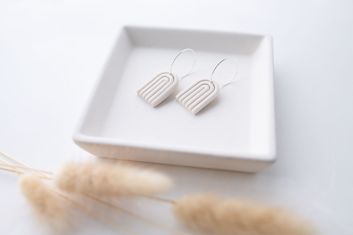 Clay earring | cream mini arches | neutral collection