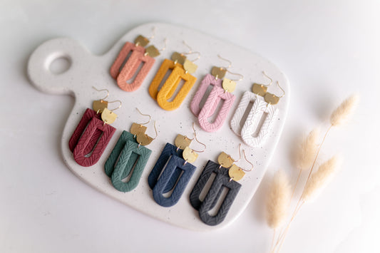 Clay earring | Window Dangles | Fall Collection