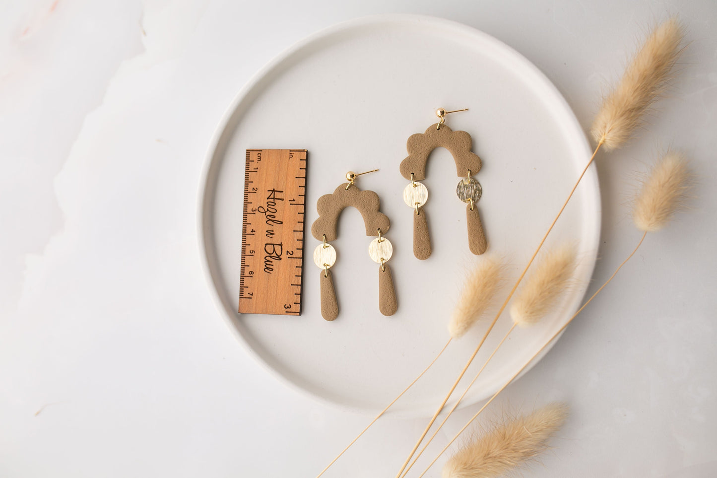 Clay earring | umber dangles  | neutral collection