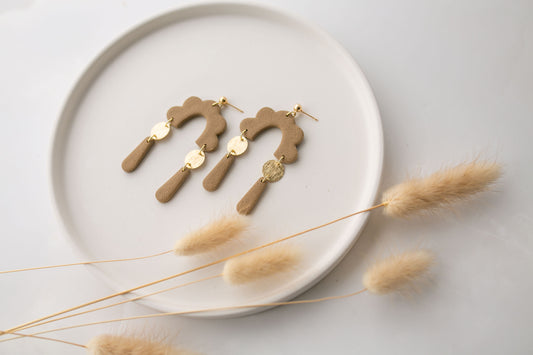 Clay earring | umber dangles | neutral collection