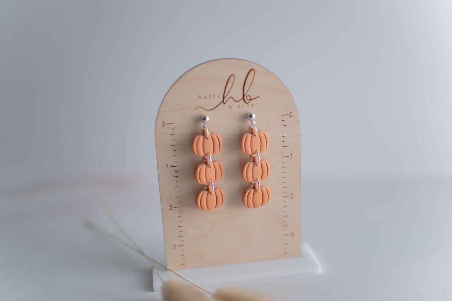 Clay earring | Orange Pumpkin Dangles | Fall Collection