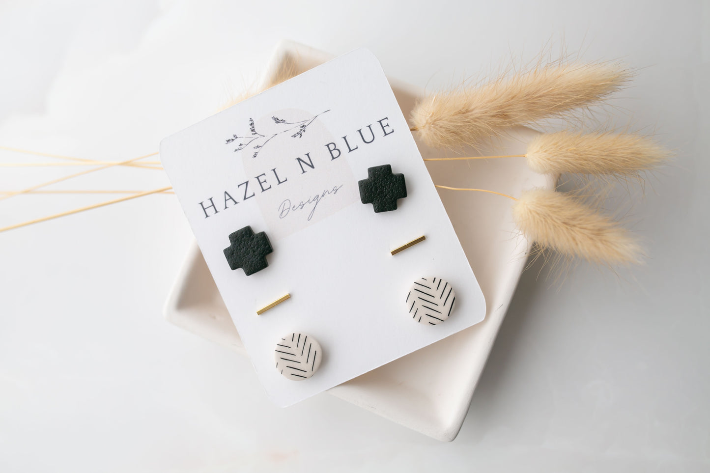 Clay earring | stud pack | neutral collection