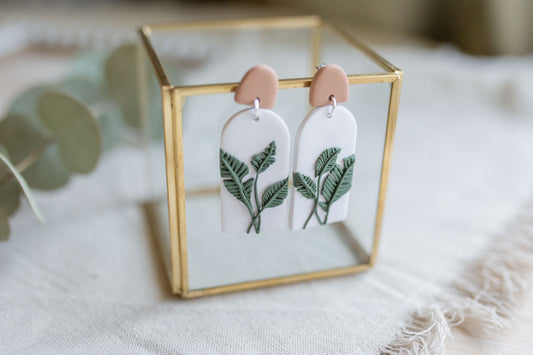 Clay earrings | plants