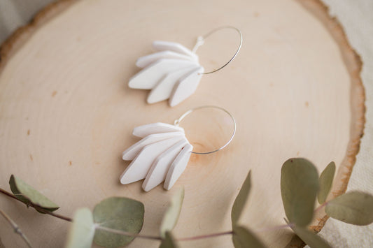 Clay earrings | hoop stacks