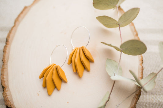 Clay earrings | hoop stacks