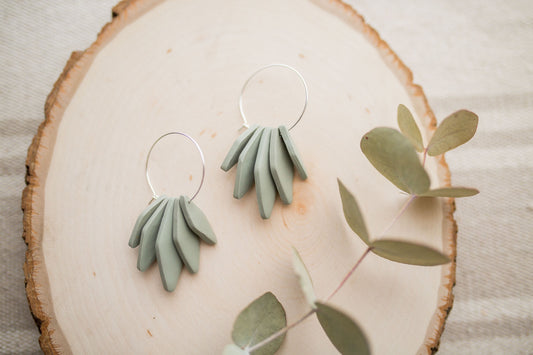 Clay earrings | hoop stacks