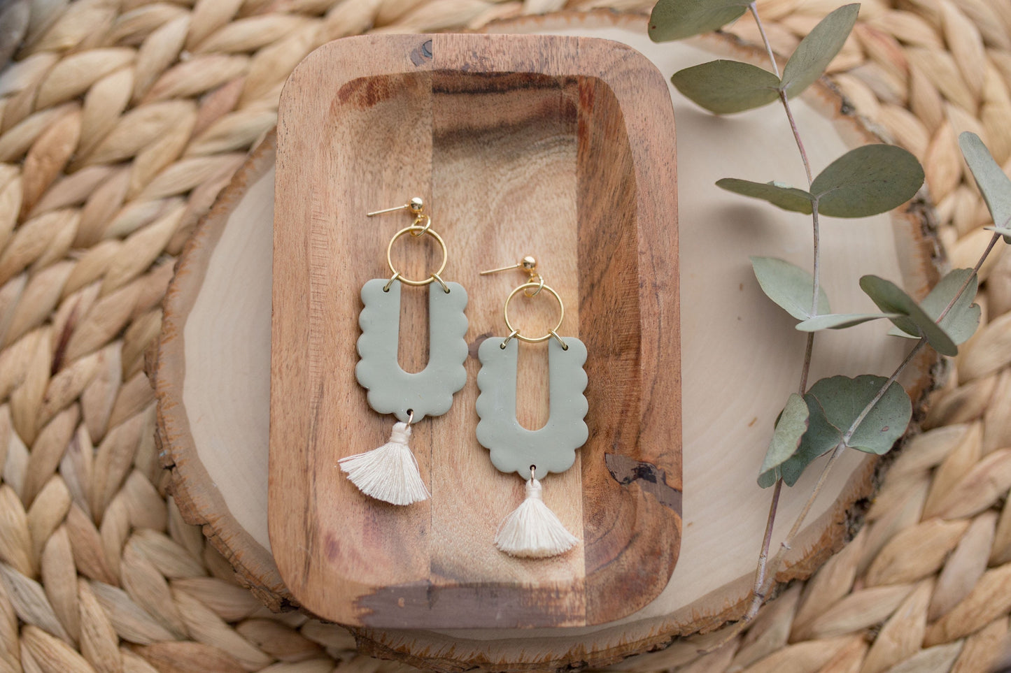 Clay earrings | tassel