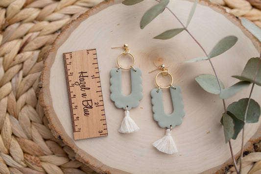 Clay earrings | tassel