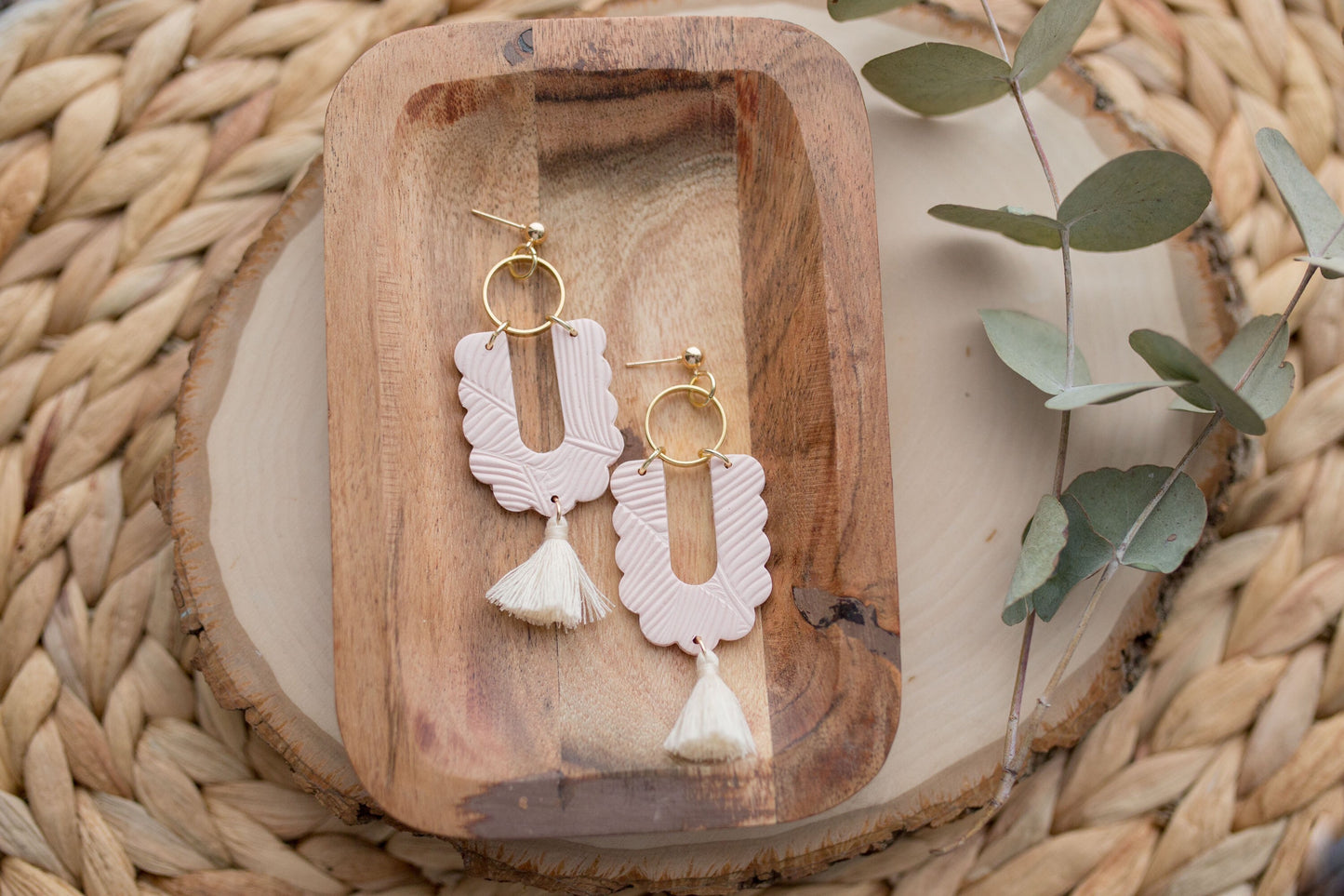 Clay earrings | tassel