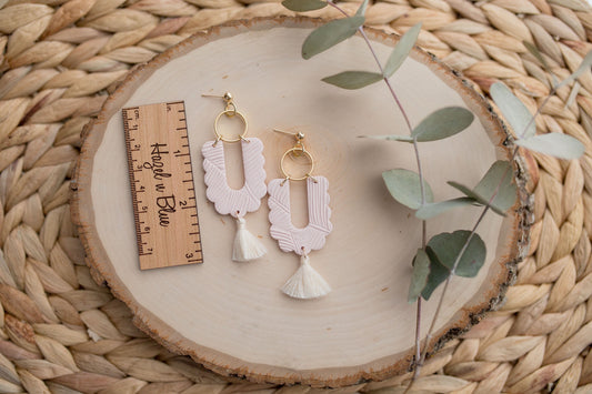 Clay earrings | tassel