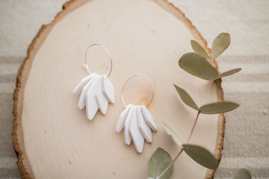 Clay earrings | hoop stacks