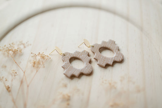 Clay earrings | carmel aztec