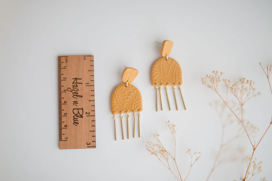 Clay earrings | mustard