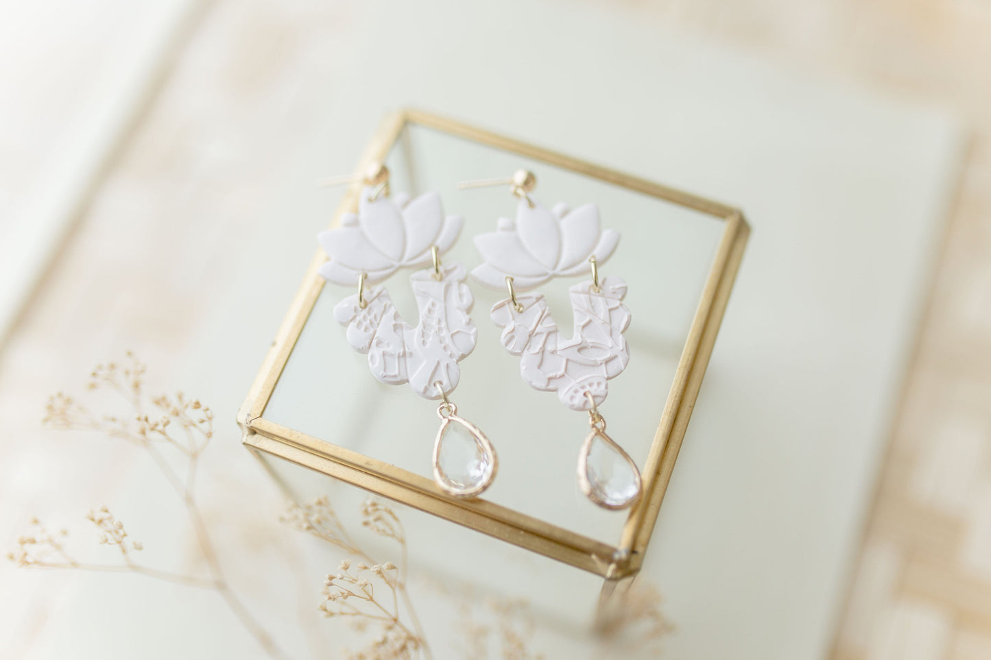 Clay earrings | bridal