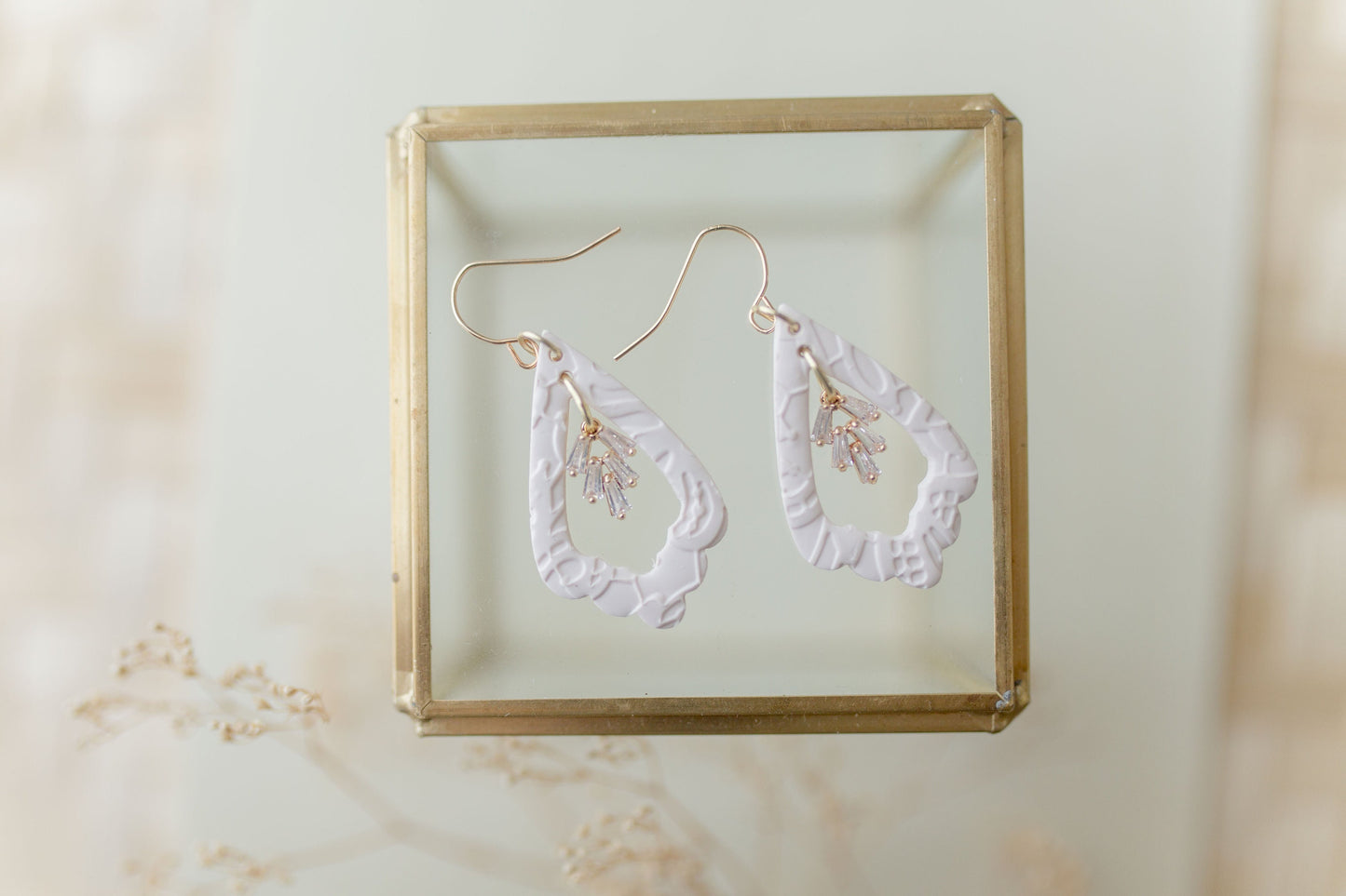 Clay earrings | bridal
