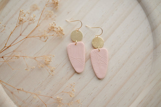 Clay earrings | light pink