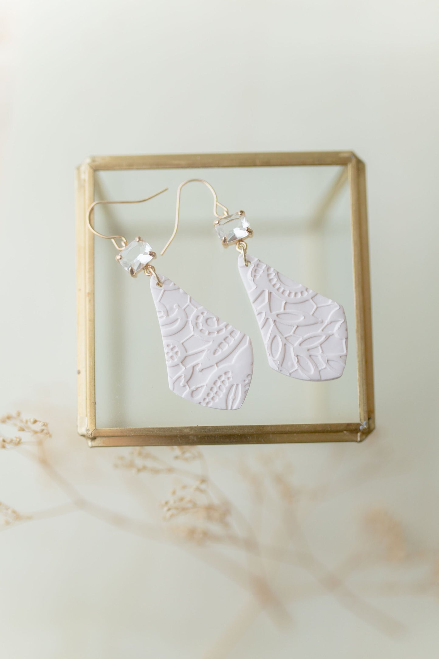 Clay earrings | bridal