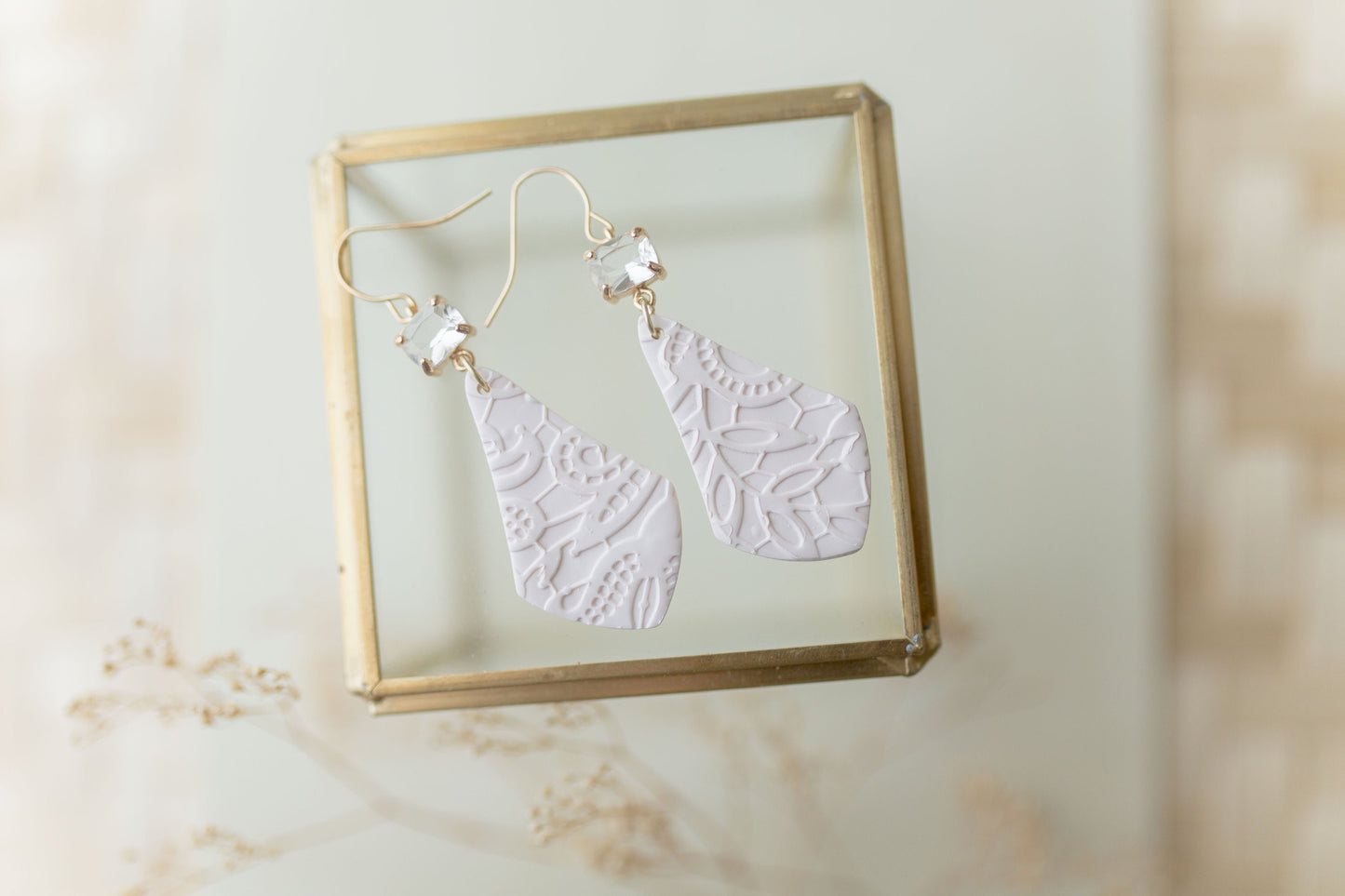 Clay earrings | bridal