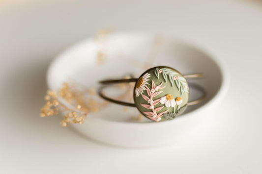 Clay bracelet | floral garden