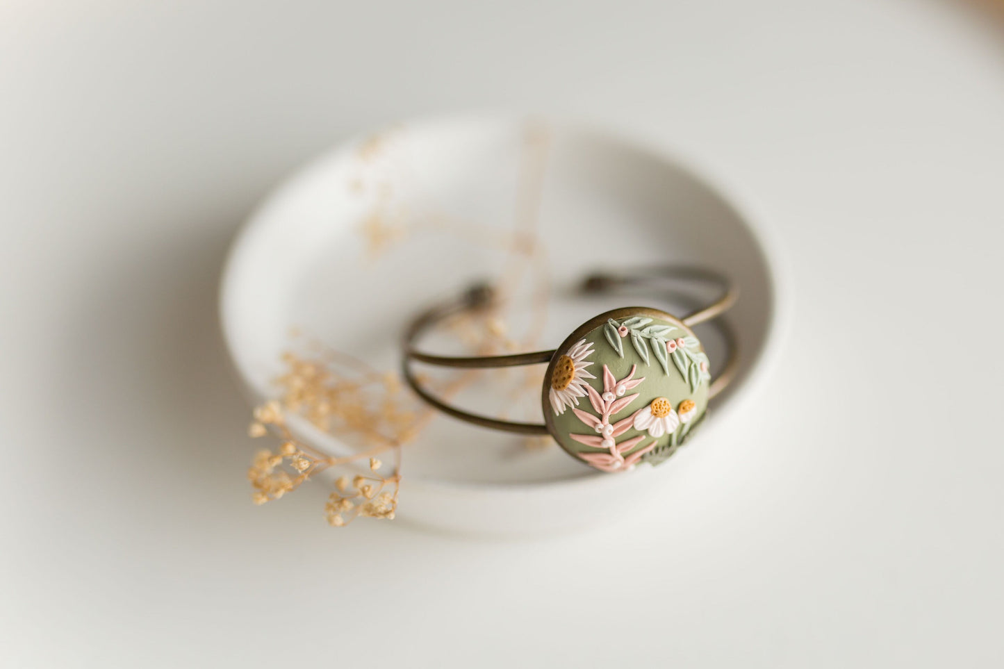 Clay bracelet | floral garden
