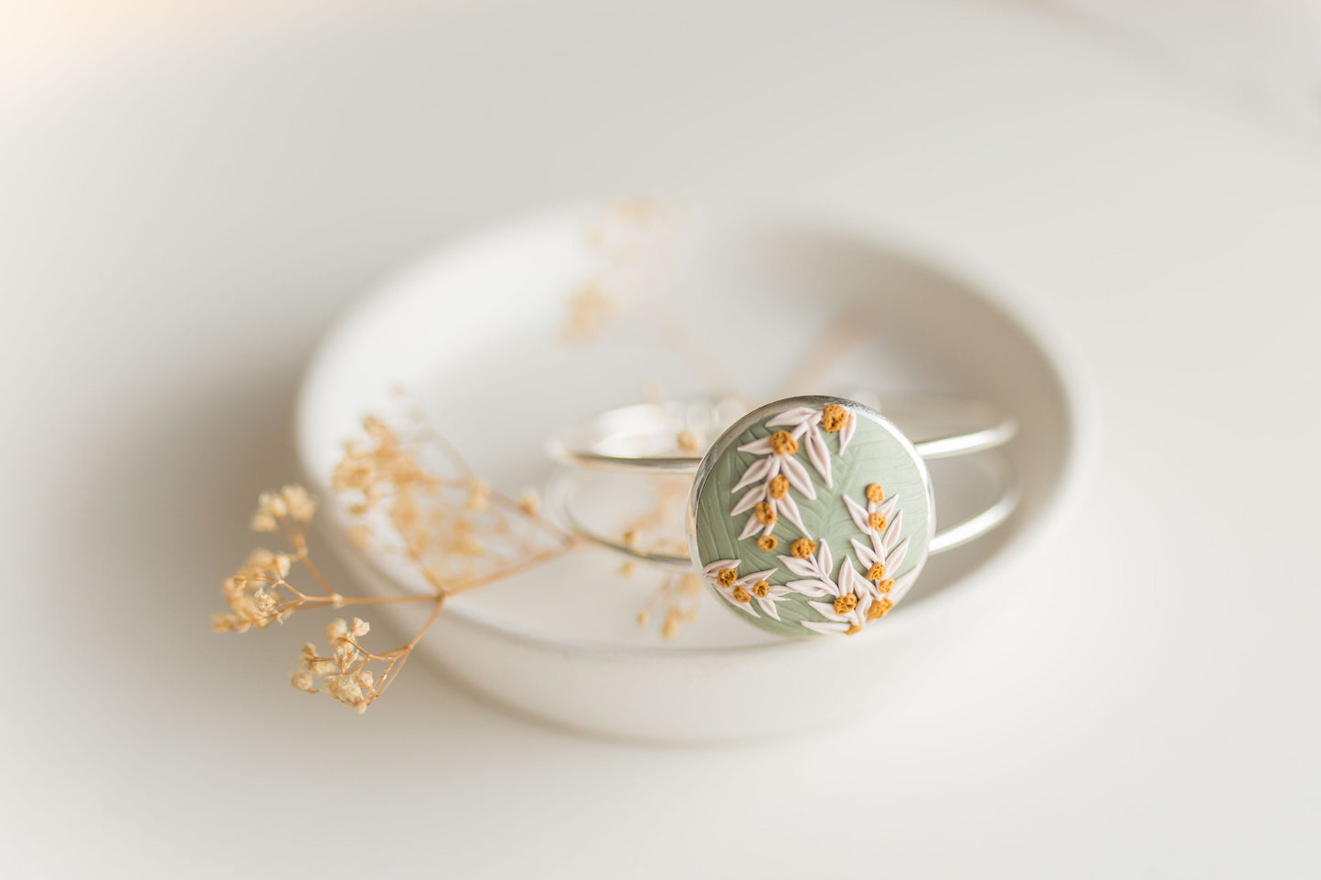 Clay bracelet | floral garden