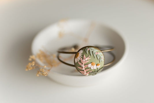 Clay bracelet | floral garden