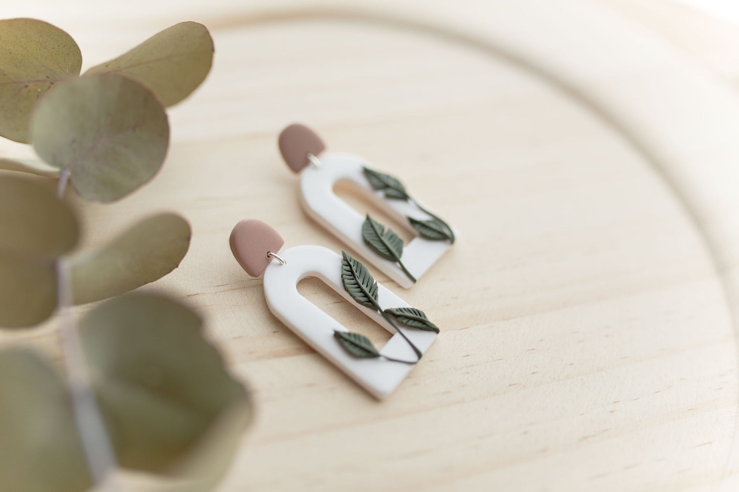 Clay earrings | plants
