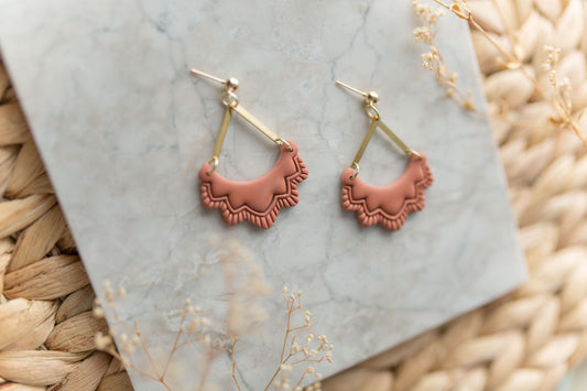 Clay earring | terra-cotta